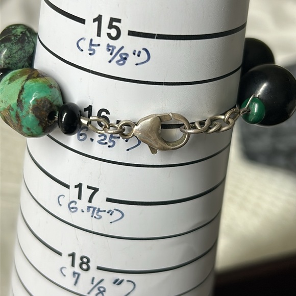 🖤Vtg Turquoise Sterling Silver bracelet - Picture 12 of 14